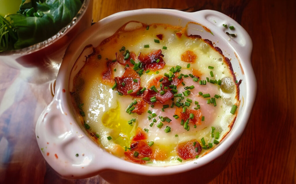 Œufs Cocotte au Reblochon et Lardons : Un Dîner Douillet et Savoureux