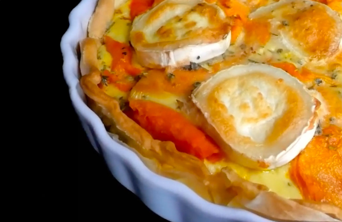 Tarte à la Patate Douce et Fromage de Chèvre – Chef