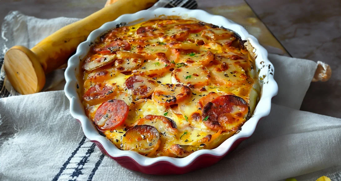 Gratin de Pommes de Terre, Chorizo, Tomate et Béchamel : Un Plat